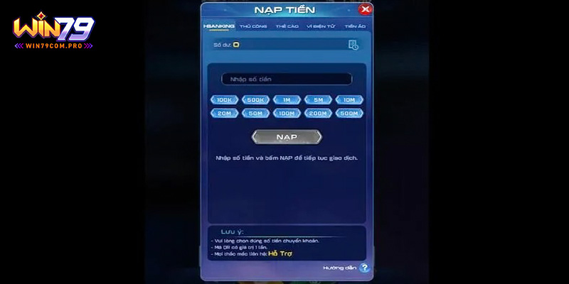 Nạp Tiền Win79 - Thao Tác Giúp Bet Thủ Giao Dịch An Toàn 3 Lưu ý quan trọng không thể bỏ lỡ khi nạp tiền Win79